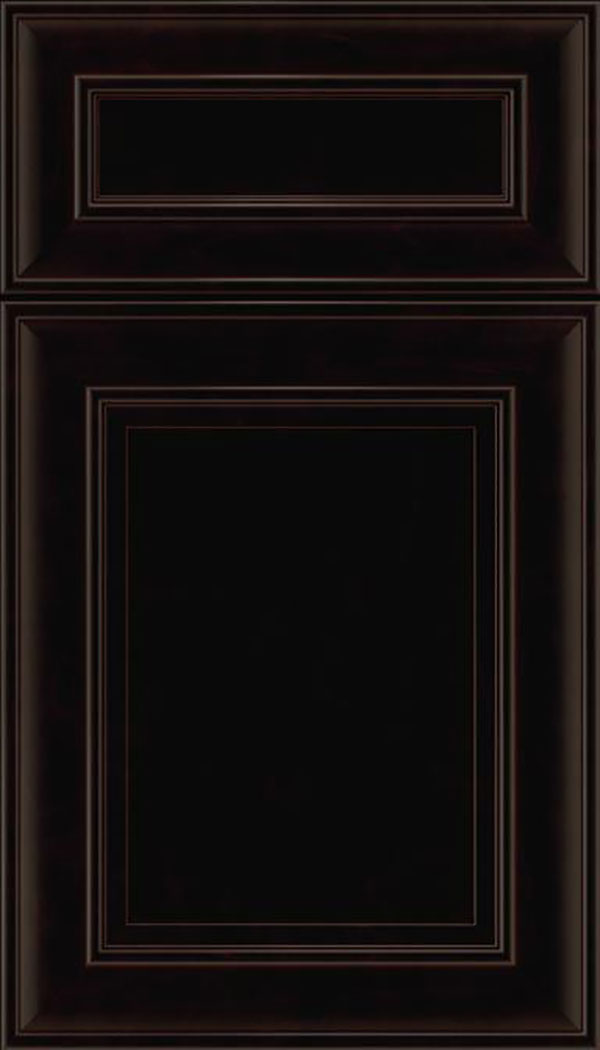 Sheffield 5pc Maple recessed panel cabinet door in Espresso