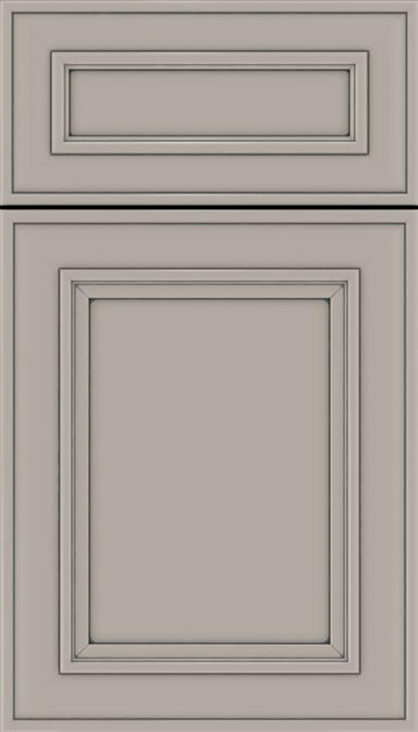 Sheffield 5pc Maple recessed panel cabinet door in Nimbus with Pewter glaze