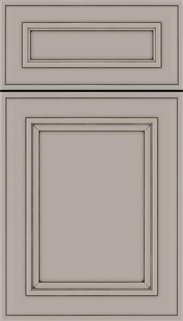 Sheffield 5pc Maple recessed panel cabinet door in Nimbus with Smoke glaze