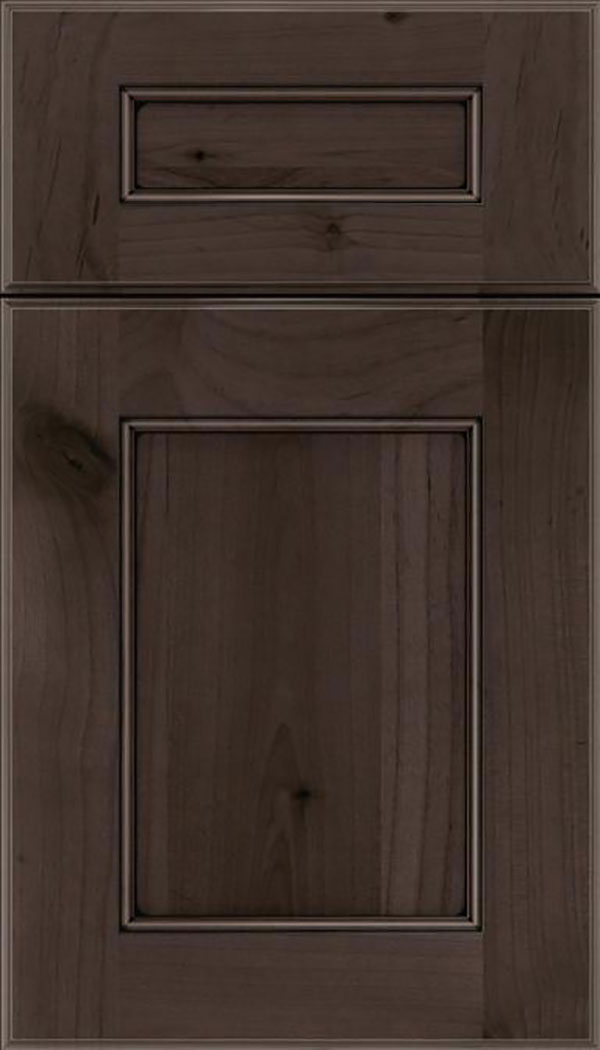 Tamarind 5pc Alder shaker cabinet door in Thunder with Black glaze