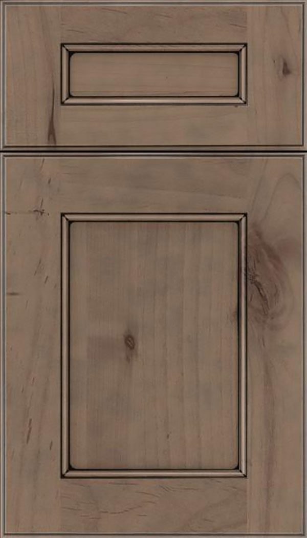 Tamarind 5pc Alder shaker cabinet door in Winter with Black glaze