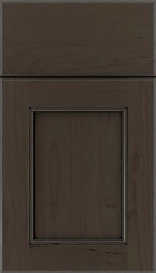 Tamarind Cherry shaker cabinet door in Thunder with Black glaze
