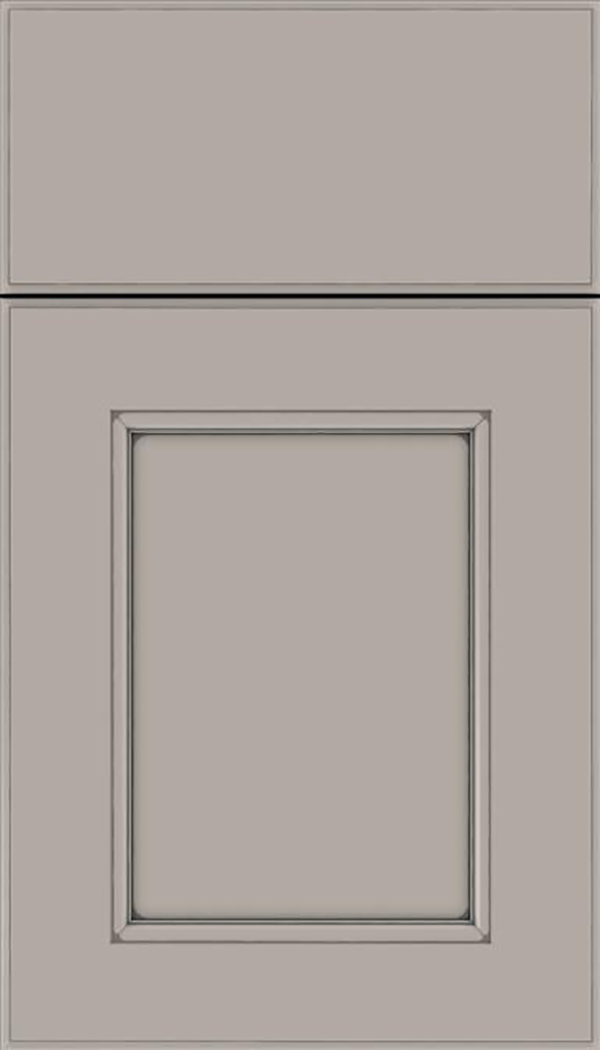 Tamarind Maple shaker cabinet door in Nimbus with Pewter glaze