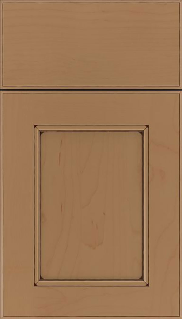 Tamarind Maple shaker cabinet door in Tuscan with Mocha glaze