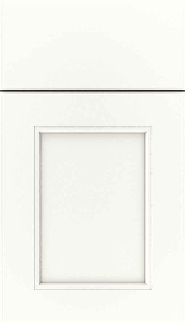 Tamarind Maple shaker cabinet door in Whitecap