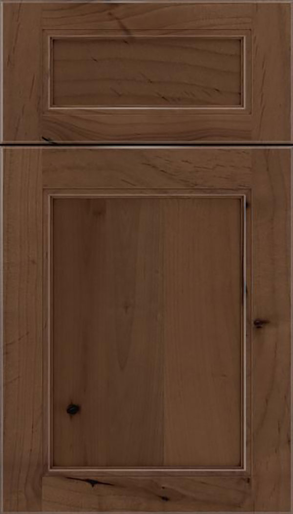 Templeton 5pc Alder recessed panel cabinet door in Toffee with Mocha glaze