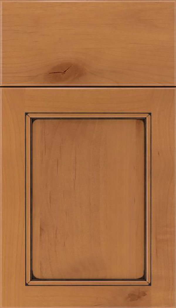Templeton Alder recessed panel cabinet door in Ginger with Mocha glaze