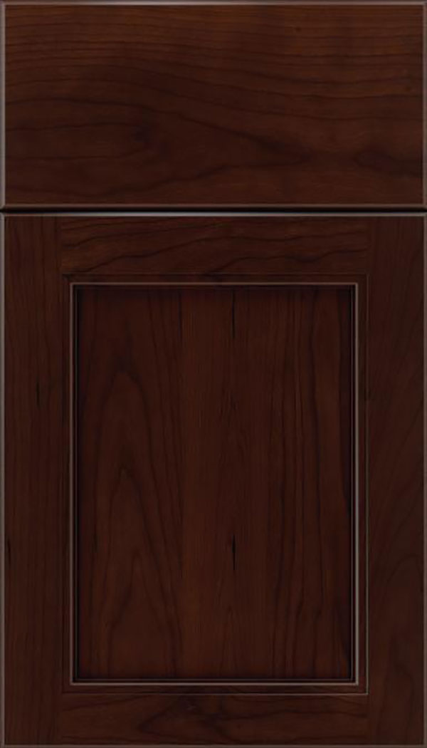 Templeton Cherry recessed panel cabinet door in Cappuccino