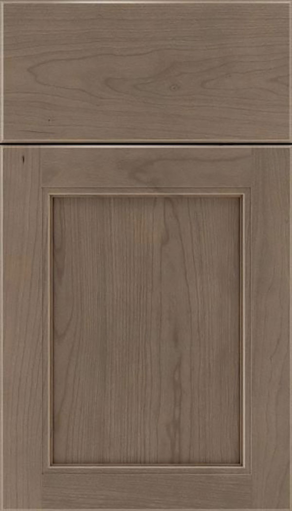 Templeton Cherry recessed panel cabinet door in Winter