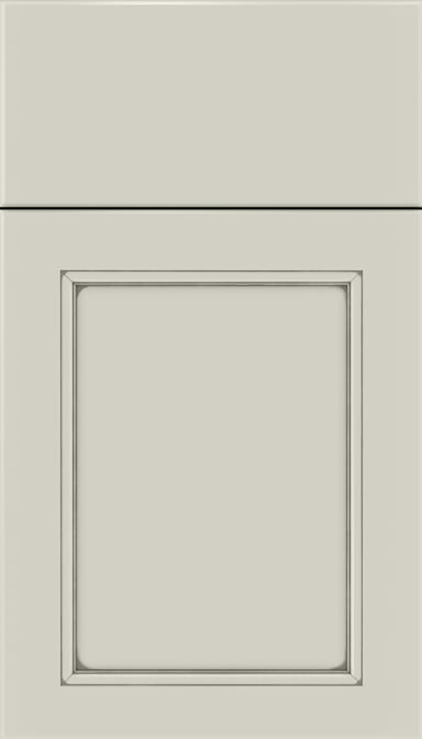 Templeton Maple recessed panel cabinet door in Cirrus with Pewter glaze