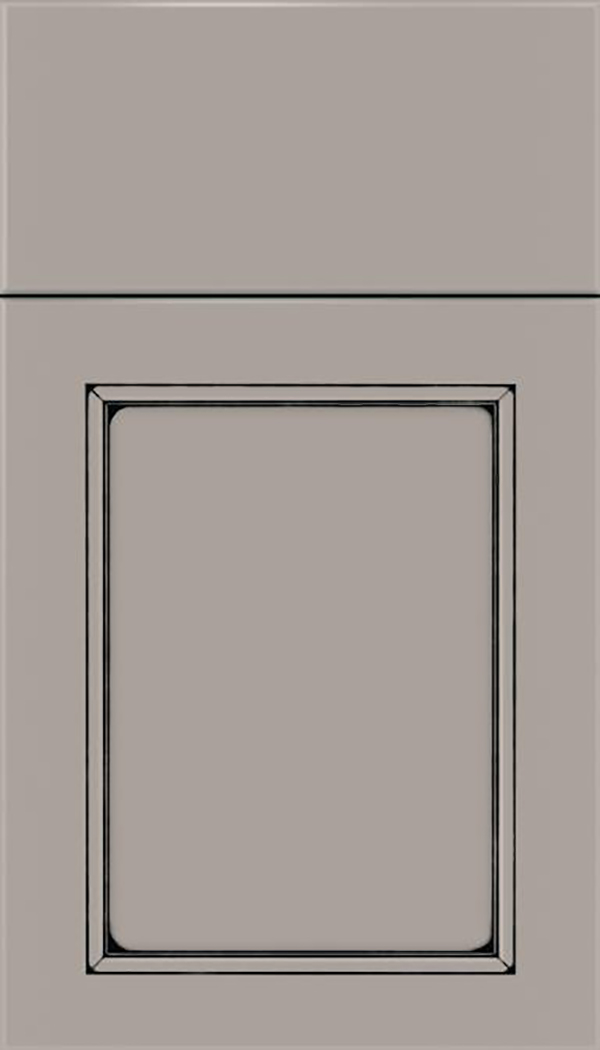 Templeton Maple recessed panel cabinet door in Nimbus with Black glaze