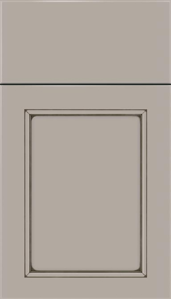 Templeton Maple recessed panel cabinet door in Nimbus with Smoke glaze