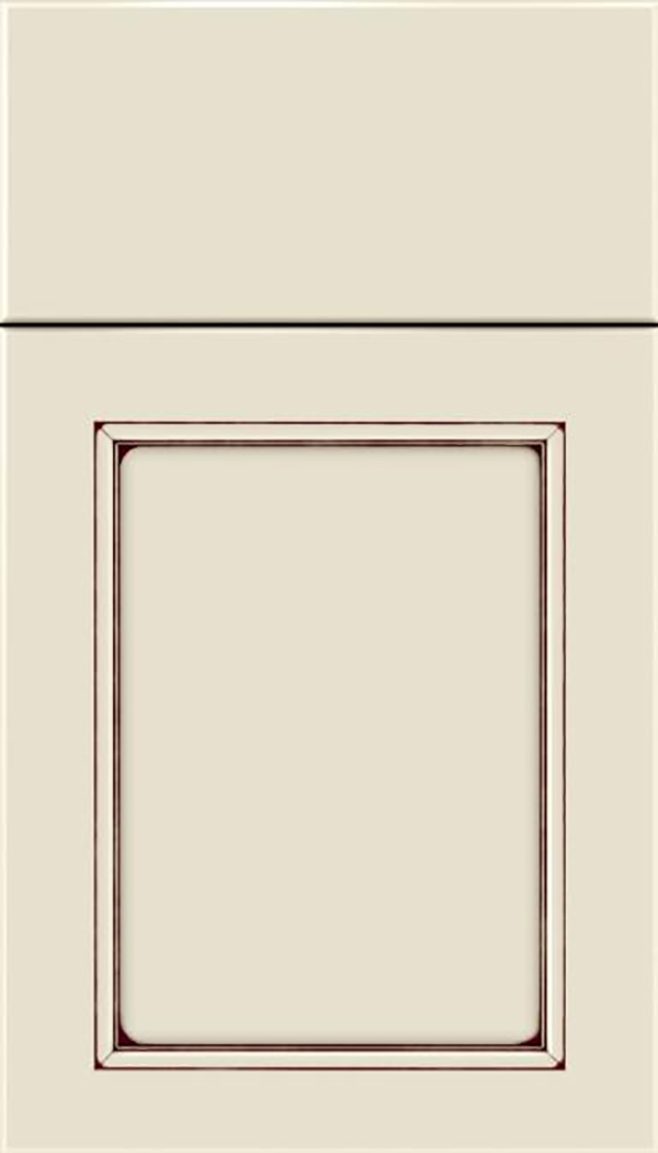 Templeton Maple recessed panel cabinet door in Seasell with Mocha glaze