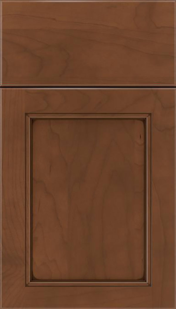Templeton Maple recessed panel cabinet door in Sienna with Mocha glaze