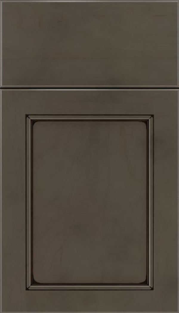 Templeton Maple recessed panel cabinet door in Thunder with Black glaze