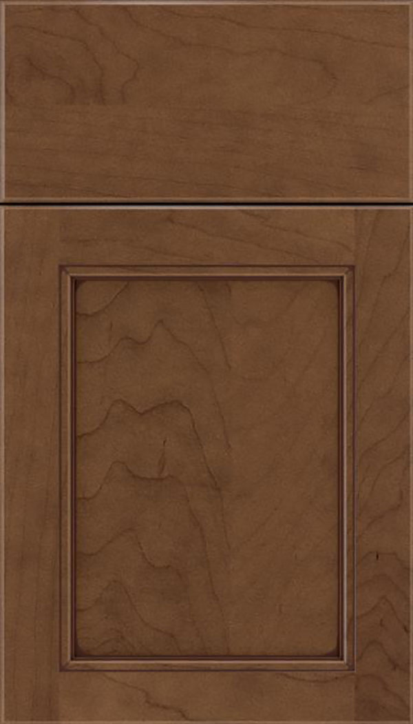 Templeton Maple recessed panel cabinet door in Toffee with Mocha glaze