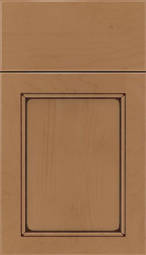 Templeton Maple recessed panel cabinet door in Tuscan with Mocha glaze