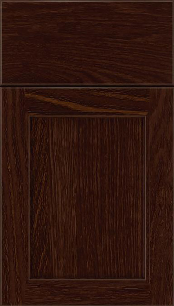 Templeton Oak recessed panel cabinet door in Cappuccino