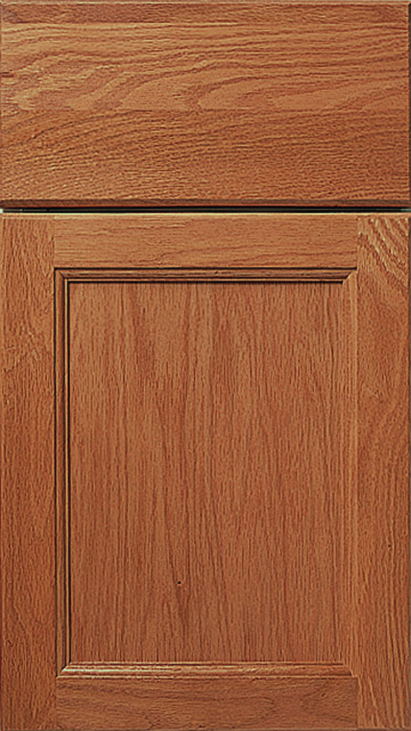 Templeton Oak recessed panel cabinet door in Spice