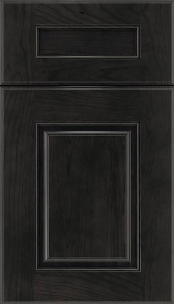 Whittington 5pc Cherry raised panel cabinet door in Charcoal