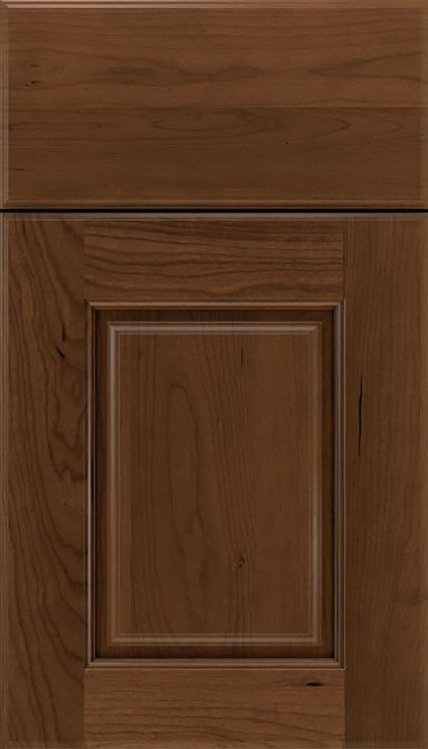 Whittington Cherry raised panel cabinet door in Sienna