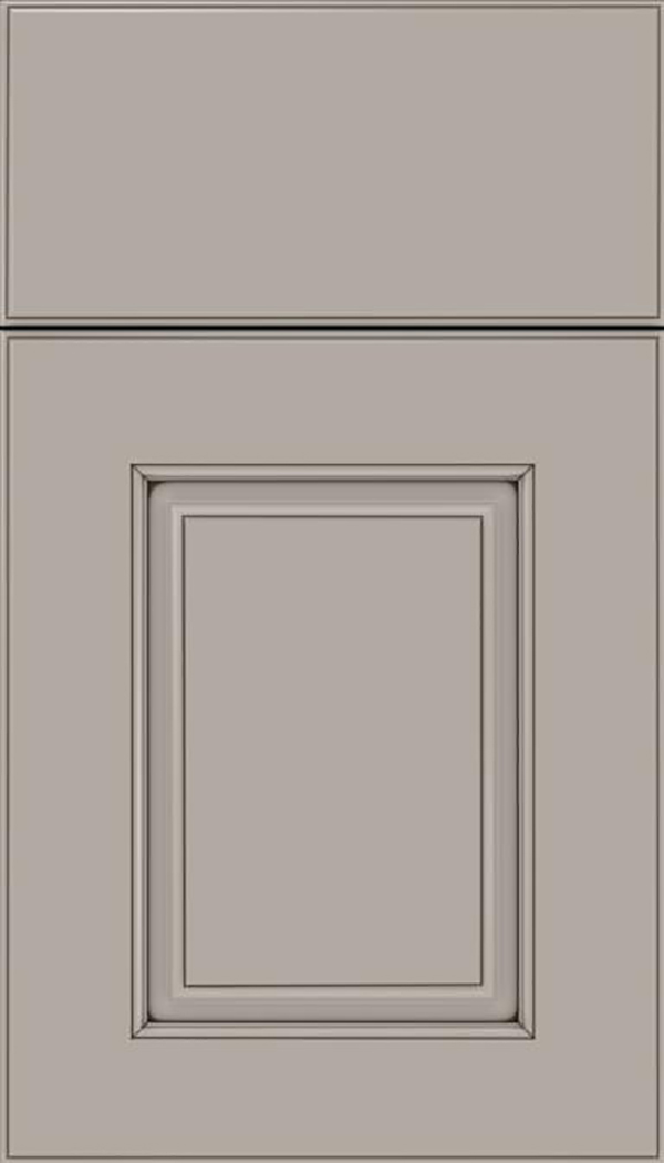 Whittington Maple raised panel cabinet door in Nimbus with Smoke glaze