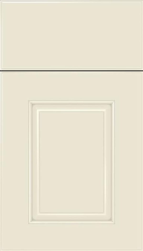Whittington Maple raised panel cabinet door in Seashell with Pewter glaze