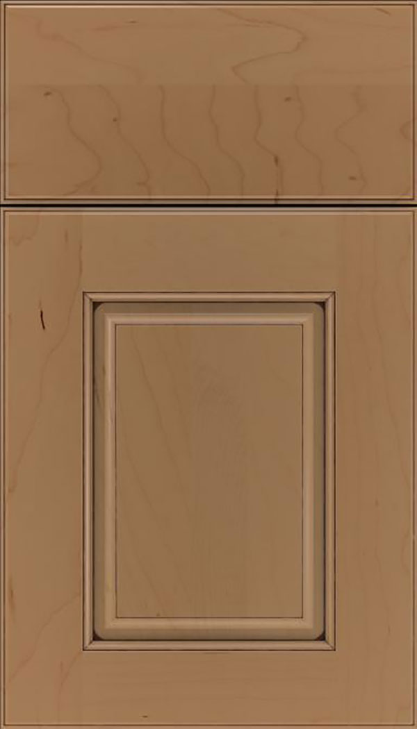 Whittington Maple raised panel cabinet door in Tuscan with Mocha glaze