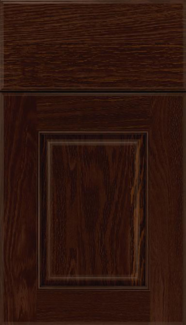 Whittington Oak raised panel cabinet door in Cappuccino