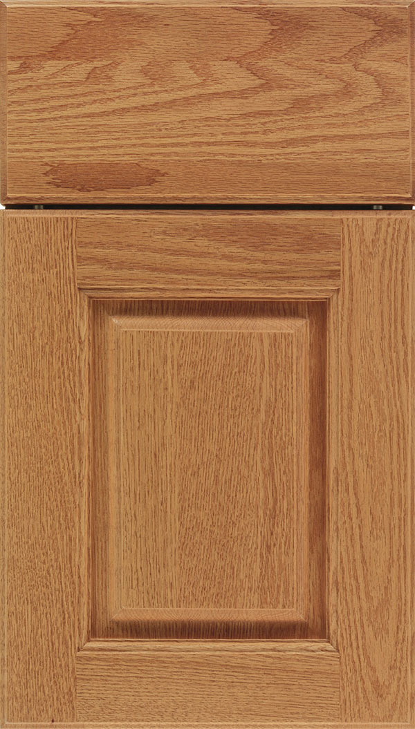 Whittington Oak raised panel cabinet door in Spice
