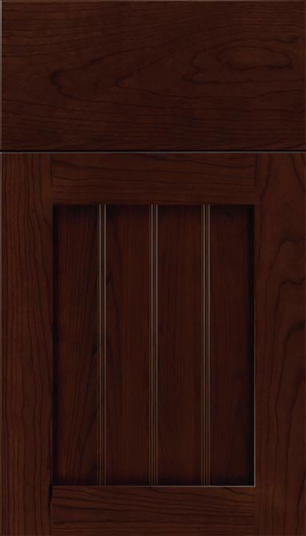 Winfield Cherry beadboard cabinet door in Cappuccino