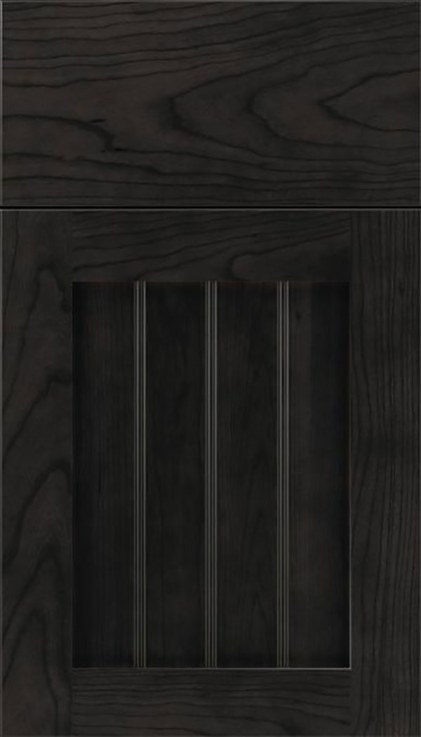 Winfield Cherry beadboard cabinet door in Charcoal