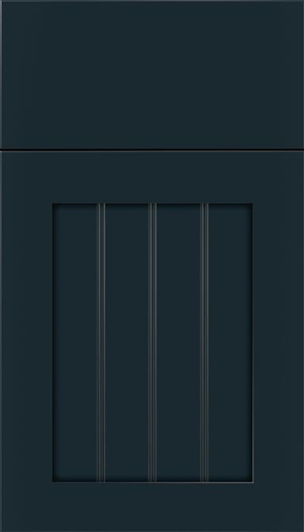 Winfield Maple beadboard cabinet door in Gunmetal Blue