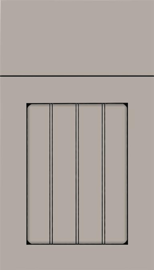 Winfield Maple beadboard cabinet door in Nimbus with Black glaze