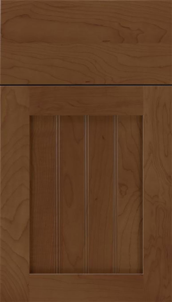 Winfield Maple beadboard cabinet door in Sienna