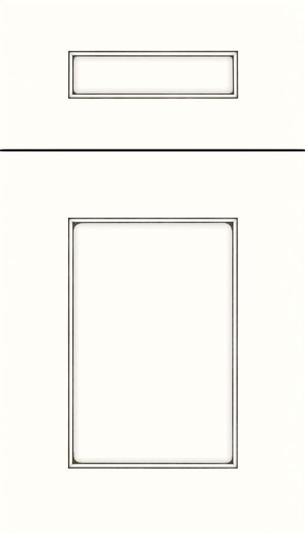 Cochrane 5pc MDF cabinet door in Alabster With Smoke glaze
