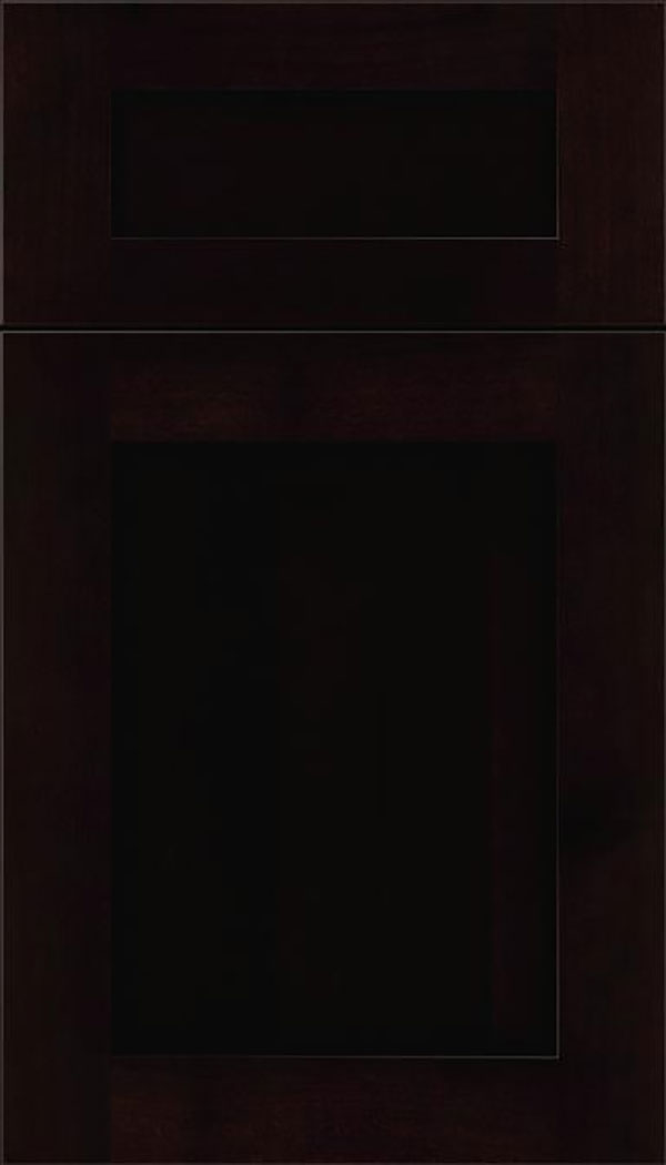 Salem 5pc Alder shaker cabinet door in Espresso with Black glaze