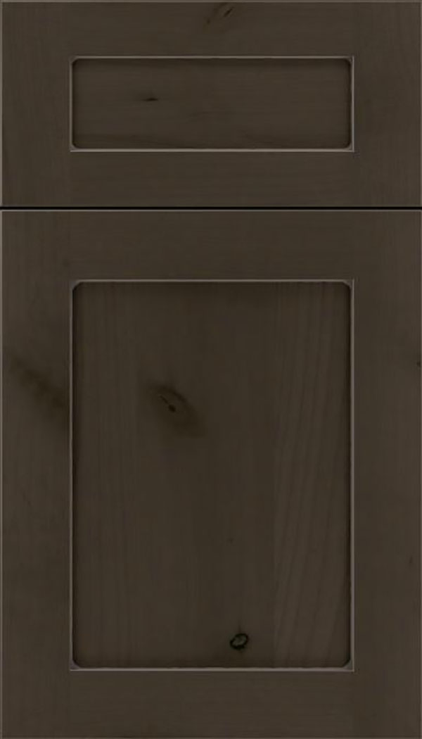 Salem 5pc Alder shaker cabinet door in Thunder with Pewter glaze