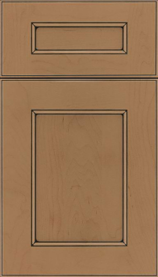 Tamarind 5pc Maple shaker cabinet door in Tuscan with Black glaze