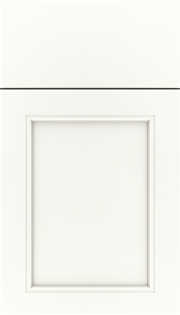 Templeton Maple recessed panel cabinet door in Whitecap