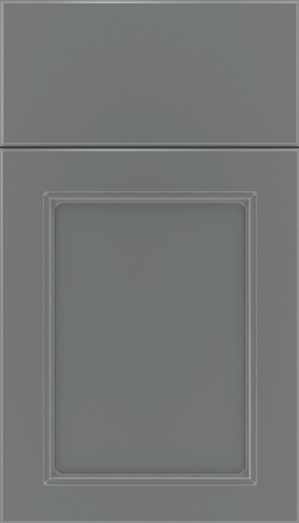 Templeton Maple recessed panel cabinet door in Cloudburst with Pewter glaze